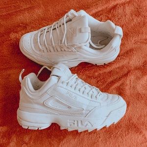 FILA disruptor sneakers all white